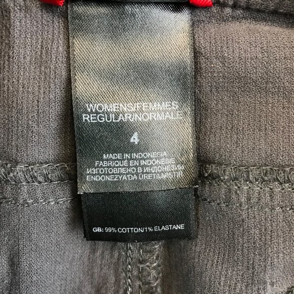 The North Face Skirt Gray Corduroy pencil size 4 - Picture 7 of 8